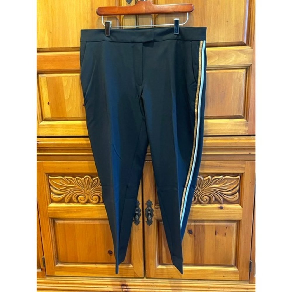 Creation L Black Side Piped Pants - Black - Size 12 - New with original package
